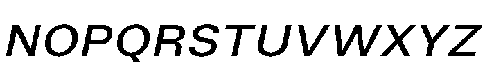 TrueSans MediumExtendedItalic Font UPPERCASE