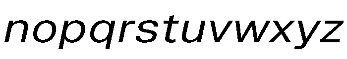 TrueSans RegularExtendedItalic Font LOWERCASE