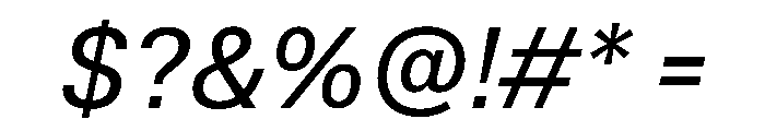 TrueSans RegularItalic Font OTHER CHARS