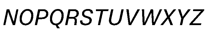 TrueSans RegularItalic Font UPPERCASE