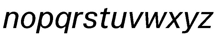 TrueSans RegularItalic Font LOWERCASE