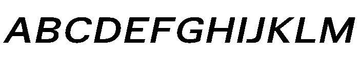 TrueSans SemiBoldExtendedItalic Font UPPERCASE