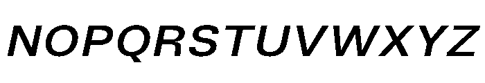 TrueSans SemiBoldExtendedItalic Font UPPERCASE