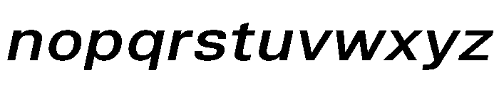 TrueSans SemiBoldExtendedItalic Font LOWERCASE