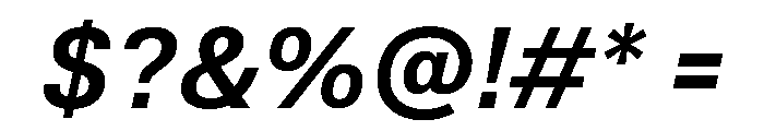 TrueSans SemiBoldItalic Font OTHER CHARS