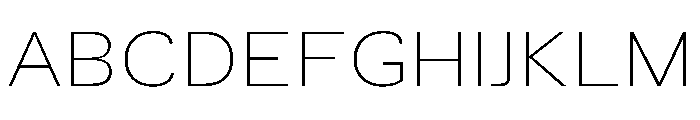 TrueSans ThinExtended Font UPPERCASE