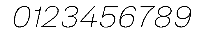 TrueSans ThinExtendedItalic Font OTHER CHARS