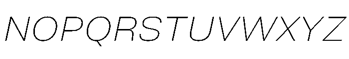 TrueSans ThinExtendedItalic Font UPPERCASE