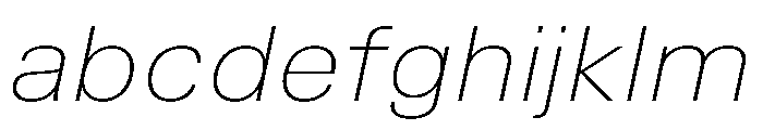 TrueSans ThinExtendedItalic FONT
