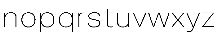 TrueSans ThinExtended Font LOWERCASE