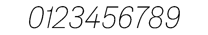 TrueSans ThinItalic Font OTHER CHARS