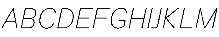 TrueSans ThinItalic Font UPPERCASE