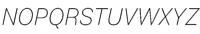 TrueSans ThinItalic Font UPPERCASE