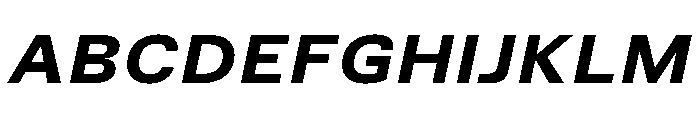 TrueSans UltraBoldExtendedItalic Font UPPERCASE