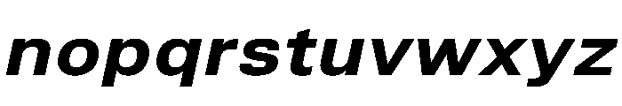 TrueSans UltraBoldExtendedItalic Font LOWERCASE