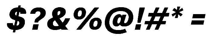 TrueSans UltraBoldItalic Font OTHER CHARS