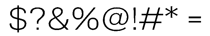 TrueSans UltraLightExtended Font OTHER CHARS