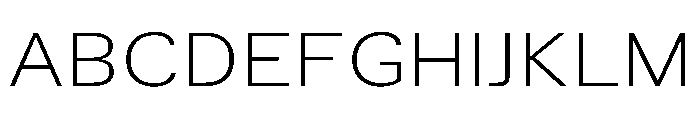 TrueSans UltraLightExtended Font UPPERCASE