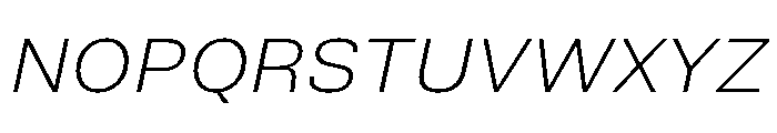 TrueSans UltraLightExtendedItalic Font UPPERCASE