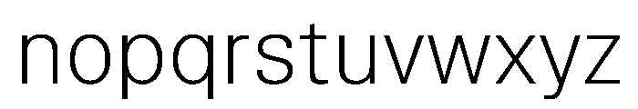 TrueSans UltraLight Font LOWERCASE