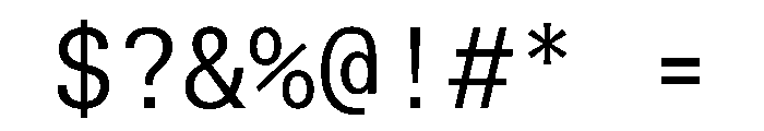 TrueSansMono Book Font OTHER CHARS