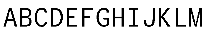 TrueSansMono Book Font UPPERCASE
