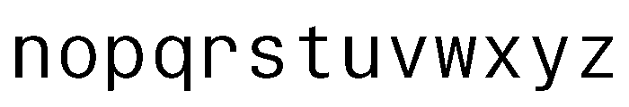 TrueSansMono Book Font LOWERCASE