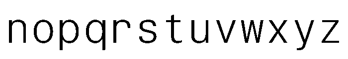 TrueSansMono Light Font LOWERCASE