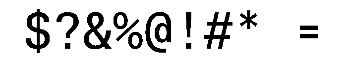 TrueSansMono Regular Font OTHER CHARS