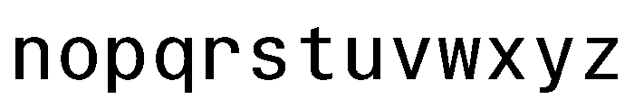 TrueSansMono Regular Font LOWERCASE
