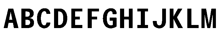 TrueSansMono SemiBold Font UPPERCASE