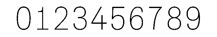 TrueSansMono Thin Font OTHER CHARS