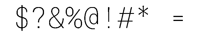 TrueSansMono Thin Font OTHER CHARS