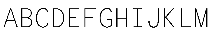 TrueSansMono Thin Font UPPERCASE
