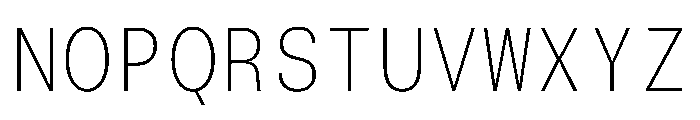 TrueSansMono Thin Font UPPERCASE