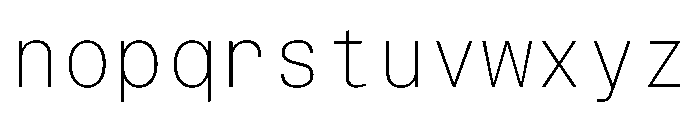 TrueSansMono Thin Font LOWERCASE