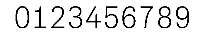 TrueSansMono UltraLight Font OTHER CHARS