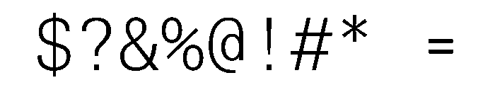 TrueSansMono UltraLight Font OTHER CHARS