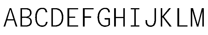 TrueSansMono UltraLight Font UPPERCASE