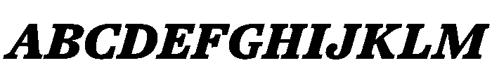 TrueSerif BlackItalic Font UPPERCASE