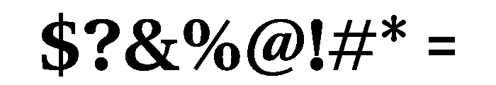 TrueSerif Bold Font OTHER CHARS