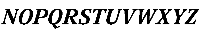 TrueSerif BoldItalic Font UPPERCASE