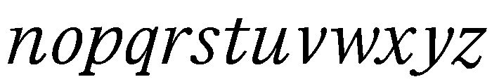 TrueSerif BookItalic Font LOWERCASE