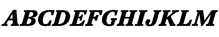 TrueSerif ExtraBoldItalic Font UPPERCASE