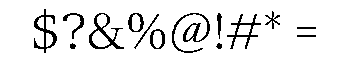 TrueSerif Light Font OTHER CHARS