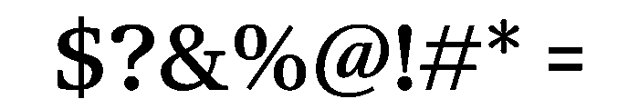TrueSerif Medium Font OTHER CHARS