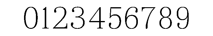 TrueSerif Thin Font OTHER CHARS