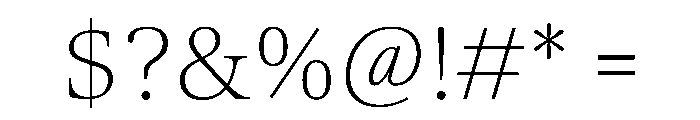 TrueSerif Thin Font OTHER CHARS