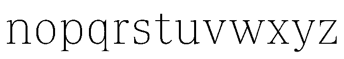 TrueSerif Thin Font LOWERCASE