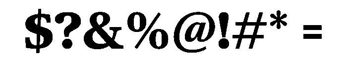 TrueSerif UltraBold Font OTHER CHARS